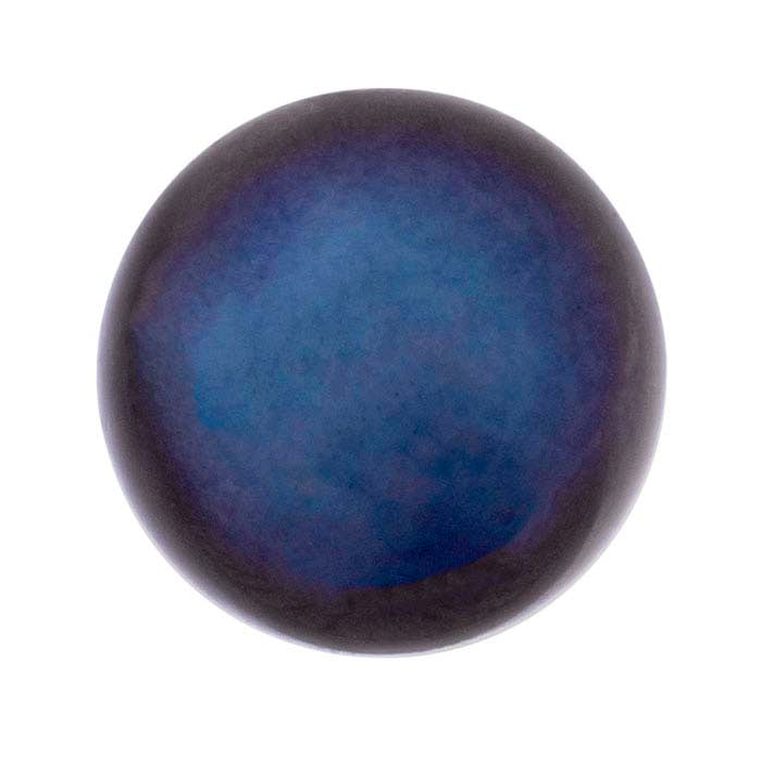 Freshwater Cultured Half-Drilled Round Pearls, Black, A-Grade