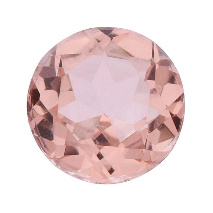"Morganite" Crystal Quartz Round Triplet Faceted Gemstone