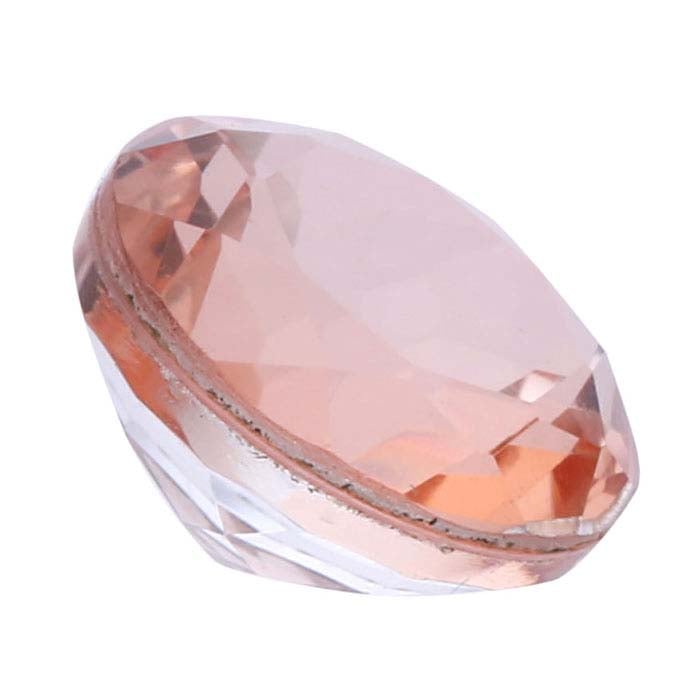 "Morganite" Crystal Quartz Round Triplet Faceted Gemstone