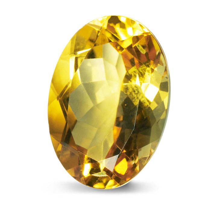 Yellow Citrine Round Faceted Gemstones, AA-Grade