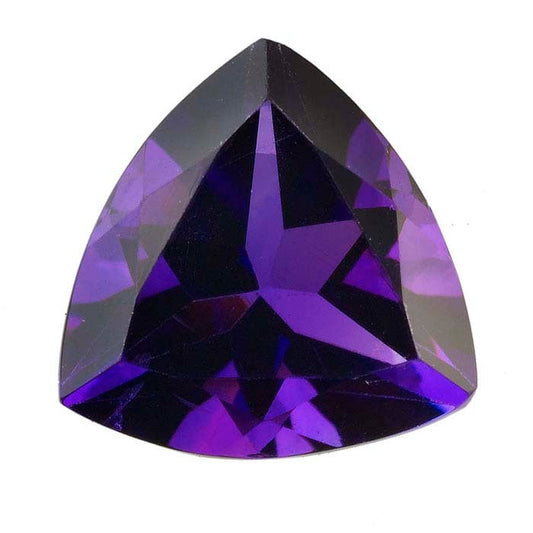 Royal Amethyst Trillion Faceted Gemstones, AAA-Grade
