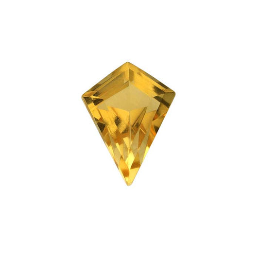 Golden Citrine Kite Faceted Gemstones, AAA-Grade