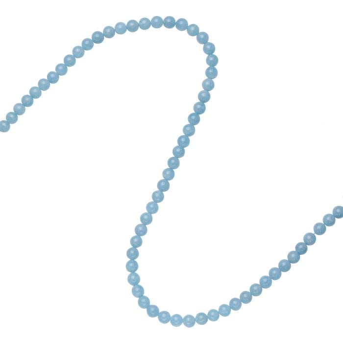 Aquamarine 6mm Round Bead Strand