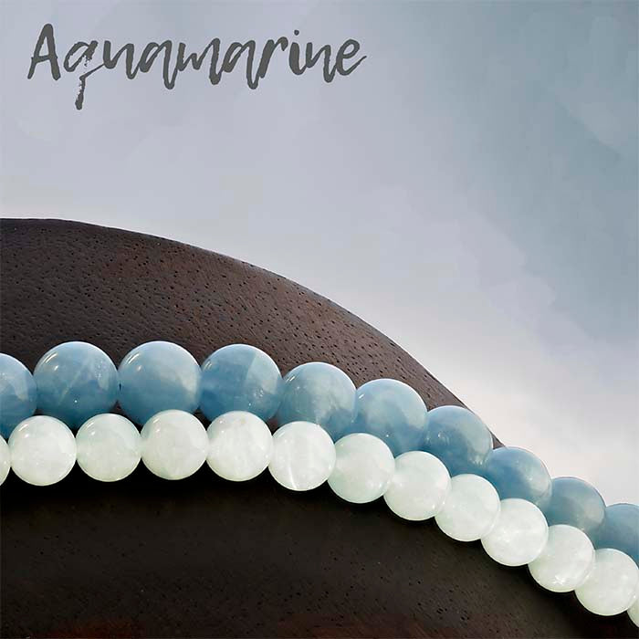 Aquamarine 6mm Round Bead Strand