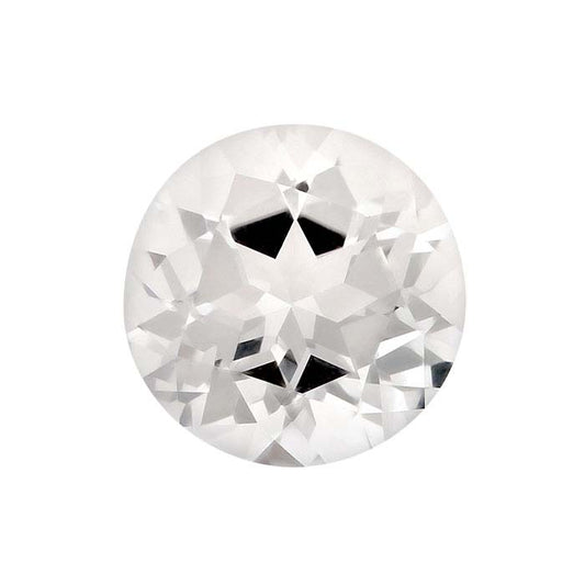 White Topaz 5mm Round Faceted Gemstone