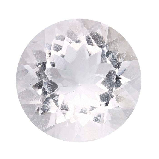 American Mined™ Arkansas Ice Quartz™ 10mm Round Faceted Gemstone, AAA-Grade