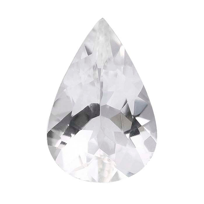 American Mined™ Arkansas Ice Quartz™ 9 x 6mm Pear Faceted Gemstone, AAA-Grade