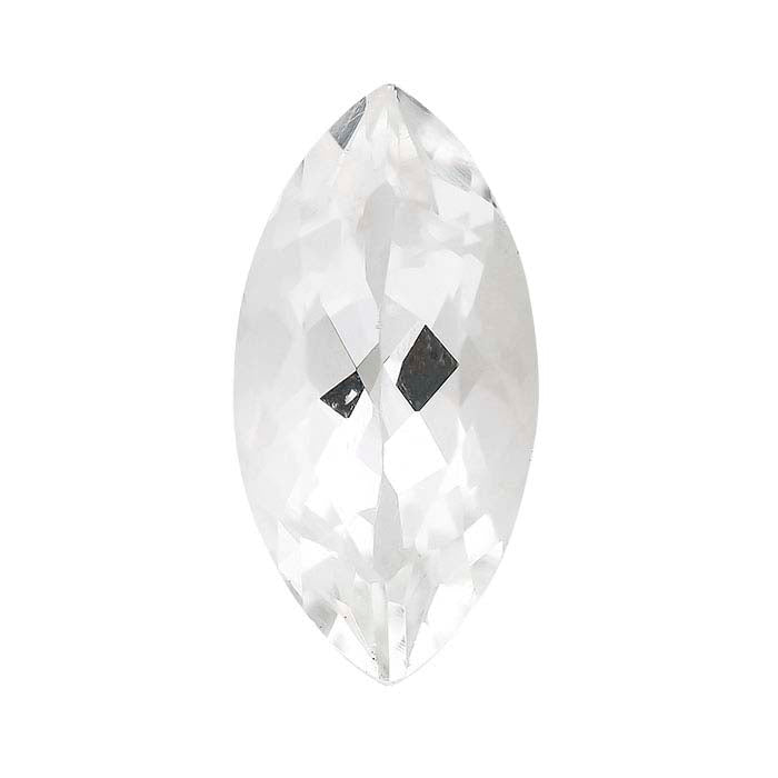 American Mined™ Arkansas Ice Quartz™ 10 x 5mm Marquise Faceted Gemstone, AAA-Grade