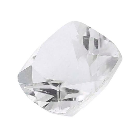 American Mined™ Arkansas Ice Quartz™ 6mm Cushion Faceted Gemstone, AAA-Grade