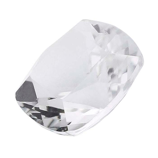American Mined™ Arkansas Ice Quartz™ 8mm Cushion Faceted Gemstone, AAA-Grade