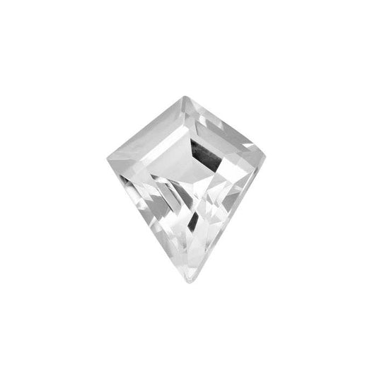 American Mined™ Arkansas Ice Quartz™ 10 x 8mm Kite Faceted Gemstone, AAA-Grade