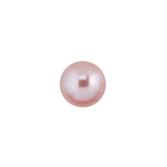 Gėlavandenė kultivuota pusiau gręžta 6 mm apvali perla, rožinė, A klasė