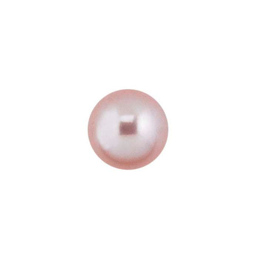 Gėlavandenė kultivuota pusiau gręžta 6,5 mm apvali perla, rožinė, A klasė