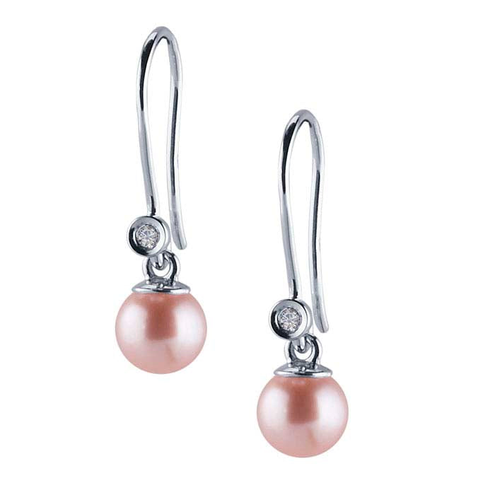 Freshwater Cultured Half-Drilled Round Pearls, Natural Pink, A-Grade