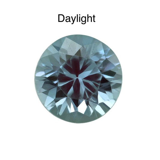 Lab-Grown Alexandrite Round Faceted Gemstone