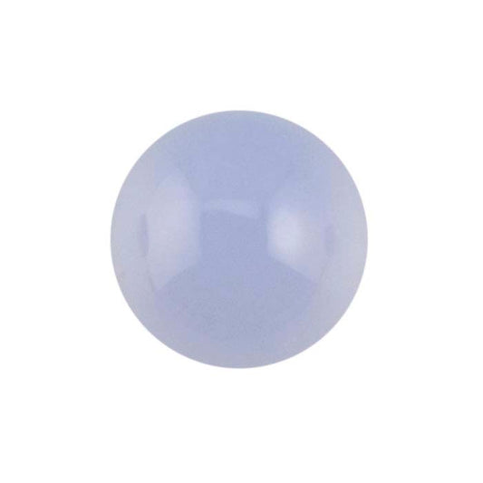 Blauer Chalcedon, rund, 10 mm, Cabochon