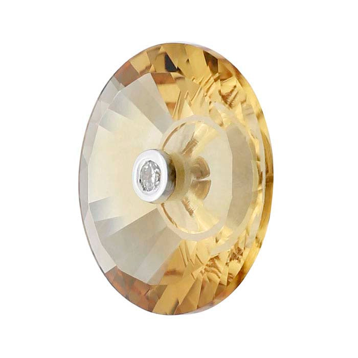 Lehrer TorusRing™ Golden Citrine Round Faceted Gemstone