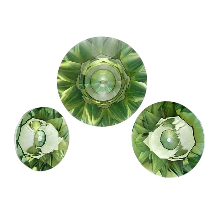 Lehrer Quasar™ Fern Green Quartz Round Faceted Gemstone