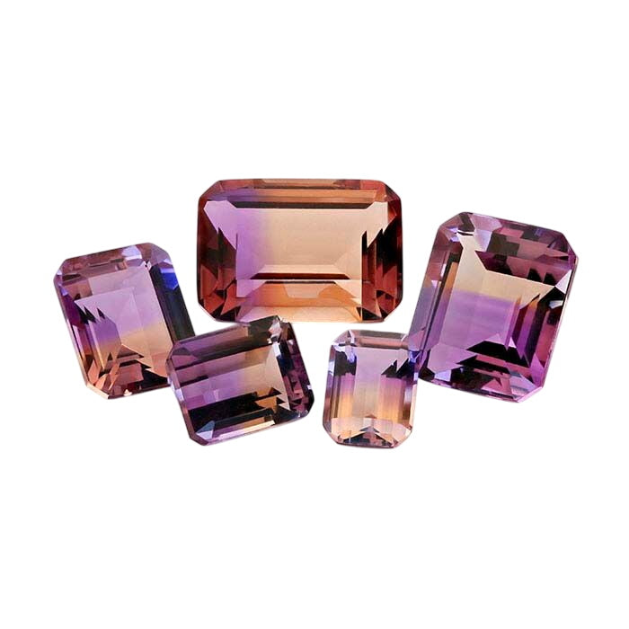 Ametrine Emerald-Cut Faceted Gemstone