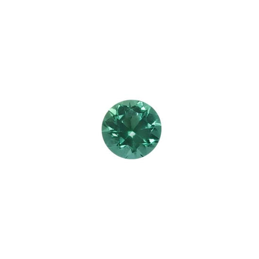 Lab-Grown Emerald Round Faceted Gemstone