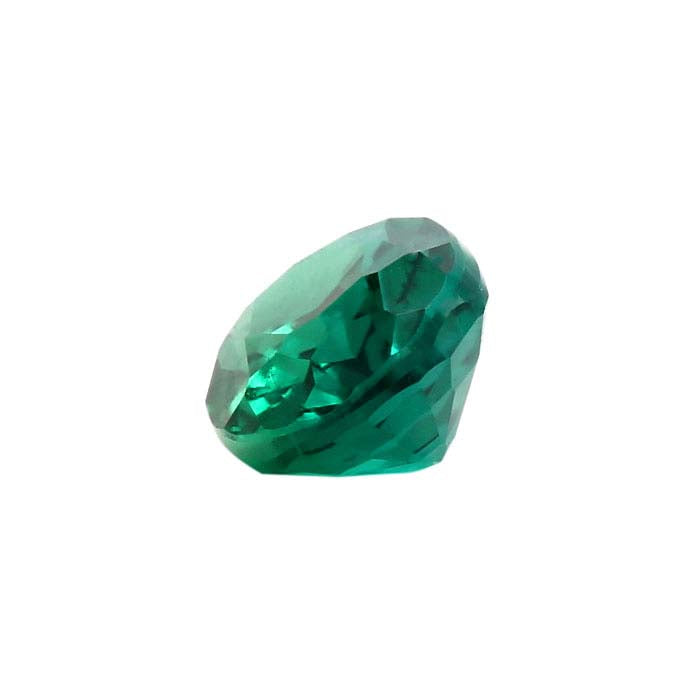 Lab-Grown Emerald Oval Faceted Gemstone