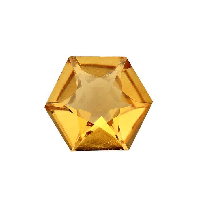 Citrine Hexagon Faceted Gemstone