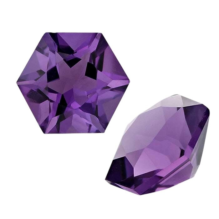 Amethyst Hexagon Faceted Gemstone
