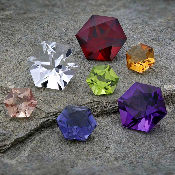 Amethyst Hexagon Faceted Gemstone