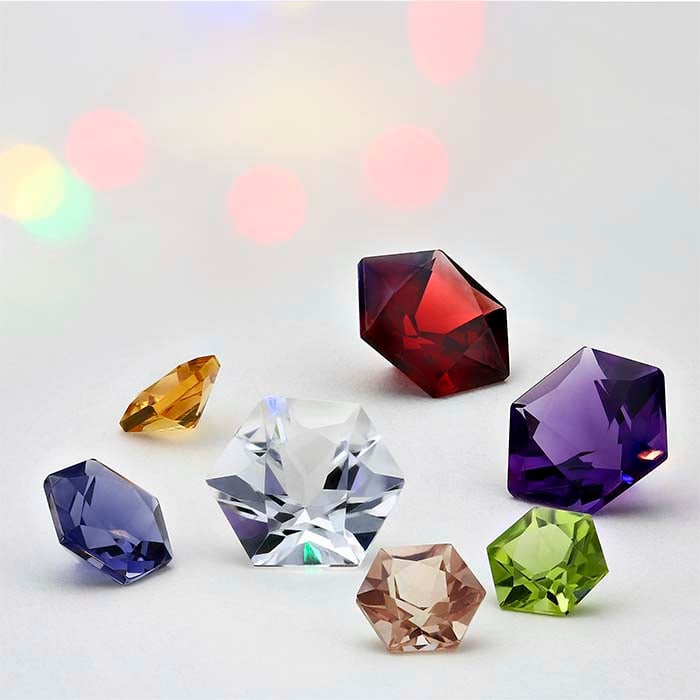 American Mined™ Arkansas Ice Quartz™ Hexagon Faceted Gemstones, AAA-Grade