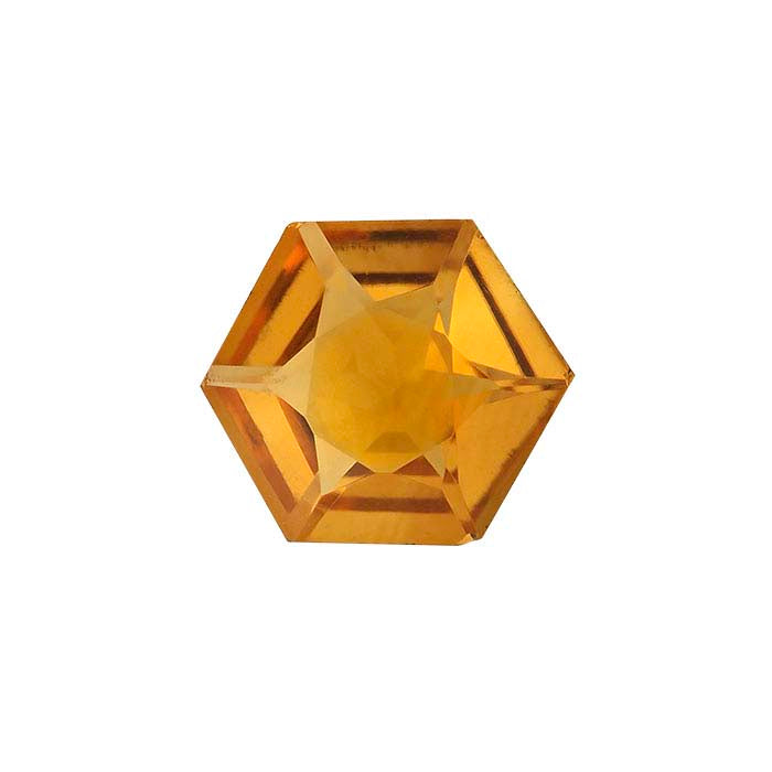 Citrine Hexagon Faceted Gemstone