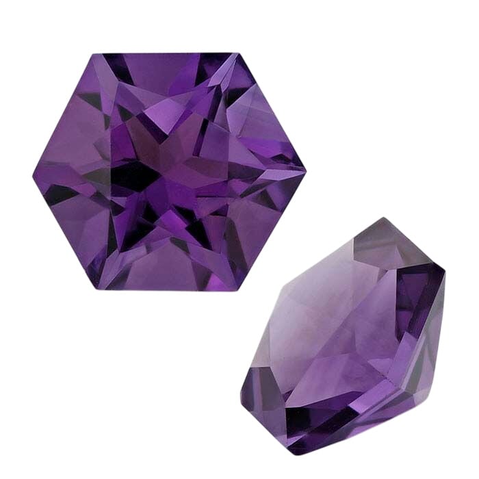 Amethyst Hexagon Faceted Gemstone