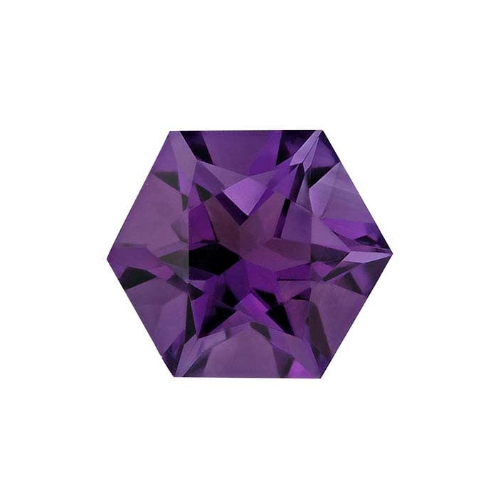 Amethyst Hexagon Faceted Gemstone