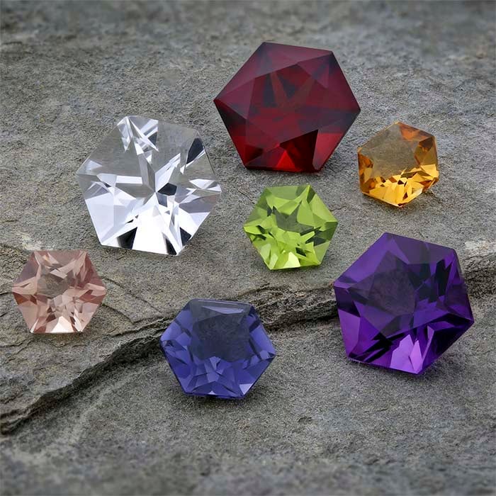 Amethyst Hexagon Faceted Gemstone