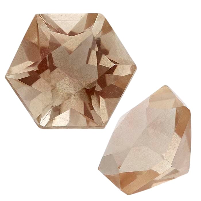 American Mined™ Oregon Schiller Sunstone™ Hexagon Faceted Gemstone