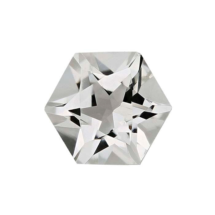 American Mined™ Arkansas Ice Quartz™ Hexagon Faceted Gemstones, AAA-Grade