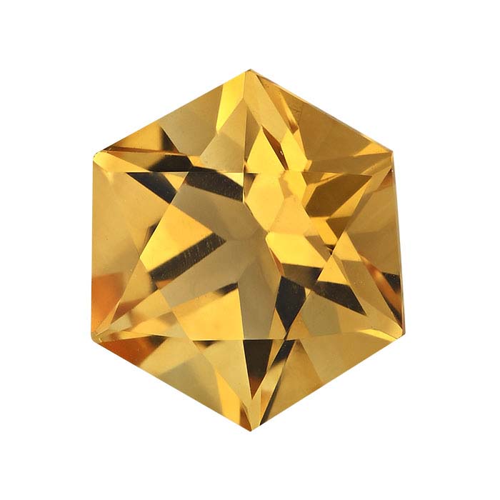 Citrine Hexagon Faceted Gemstone