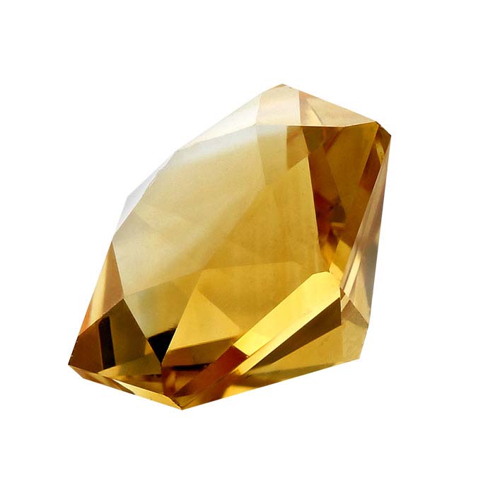 Citrine Hexagon Faceted Gemstone