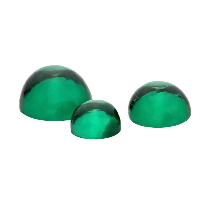 Lab-Grown Emerald Round Cabochon