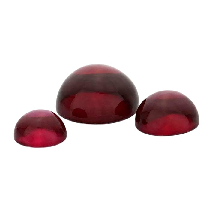 Lab-Grown Ruby Round Cabochon