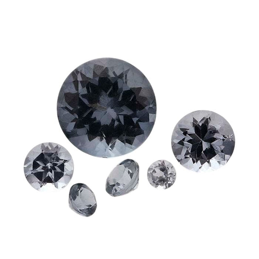 Gray Spinel Round Faceted Gemstone