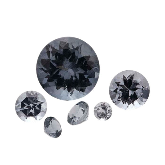 Gray Spinel Round Faceted Gemstone