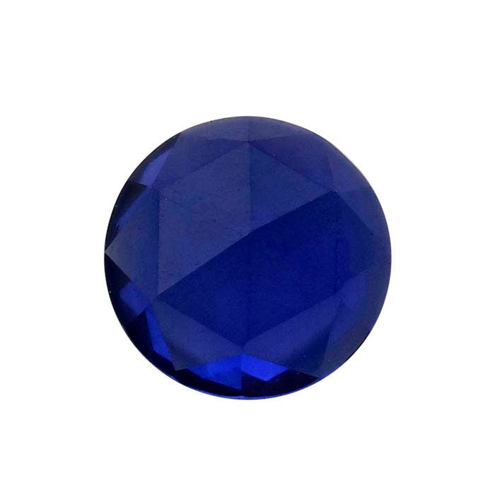 Lab-Grown Sapphire Round Rose-Cut Cabochon