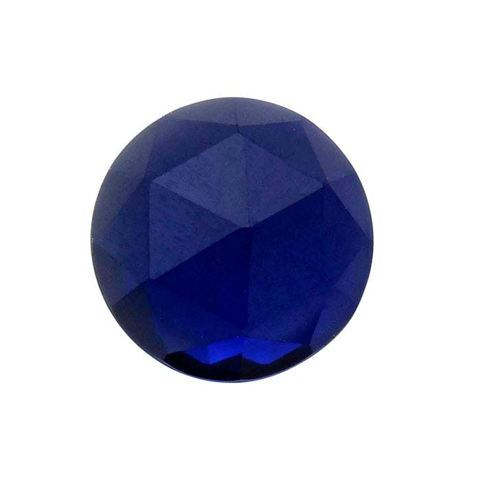 Lab-Grown Sapphire Round Rose-Cut Cabochon