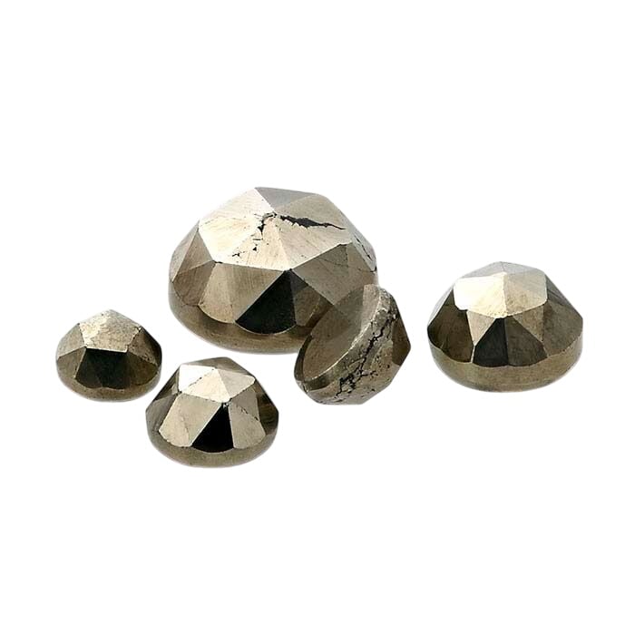 Pyrite Round Rose-Cut Cabochon