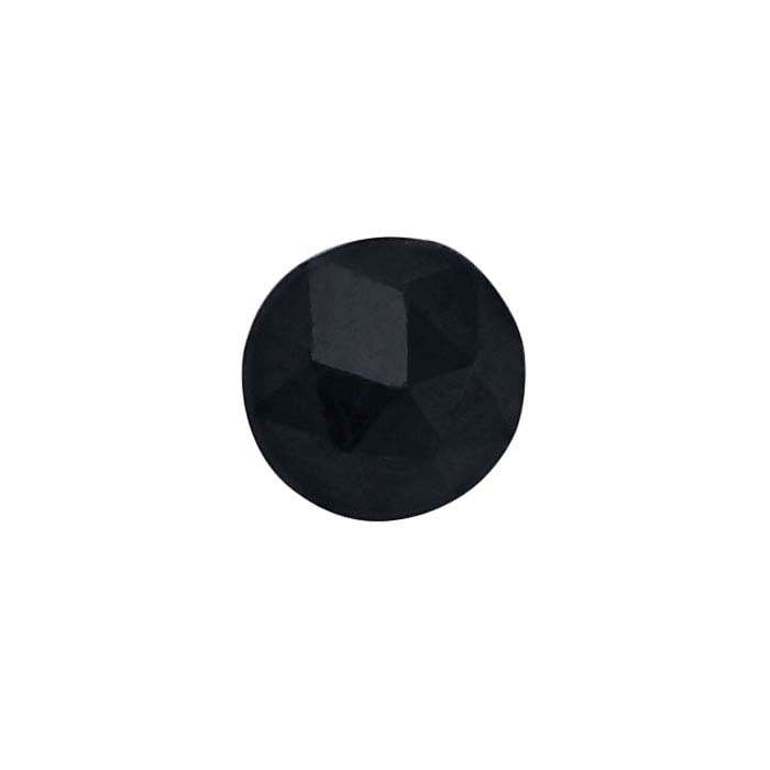 Black Spinel Round Rose-Cut Cabochon