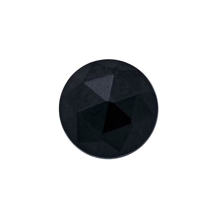 Black Spinel Round Rose-Cut Cabochon