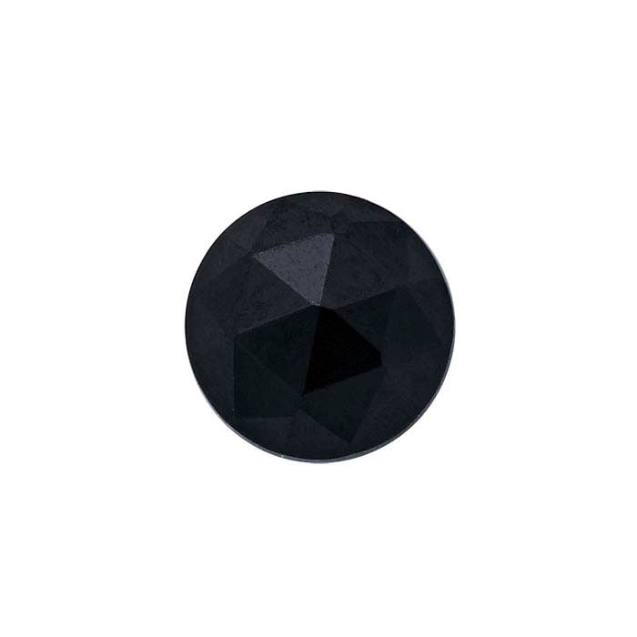 Black Spinel Round Rose-Cut Cabochon