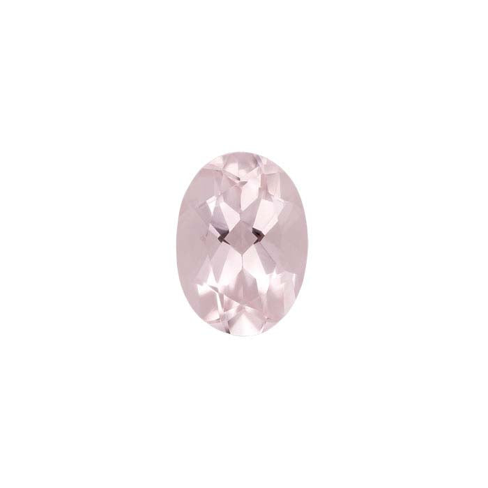 Pink Morganite Oval Faceted Gemstone