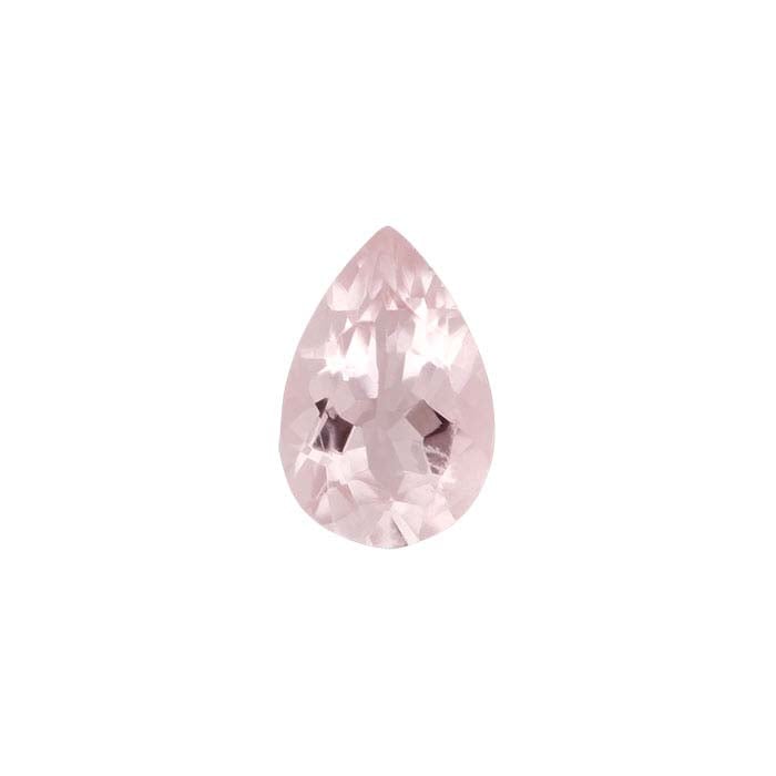 Pink Morganite Pear Faceted Gemstone