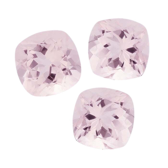 Pink Morganite 6mm Cushion Faceted Stone